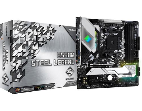 ASRock B550M Steel Legend, mATX, AM4 AMD B550, 4x DDR4, PCI-E 4.0