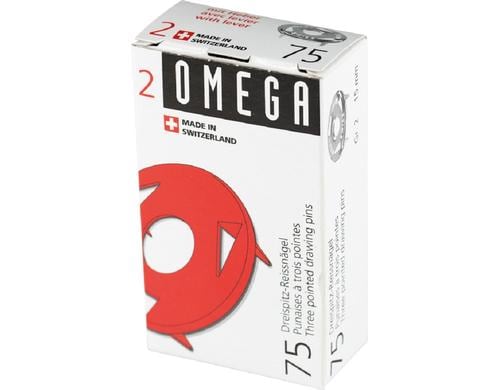 Omega Reissngel 3 Spitz  15 mm mit Heber, 75 Stk.