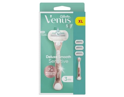 Gillette Venus Deluxe Smooth Sensitive Rosegold 3er