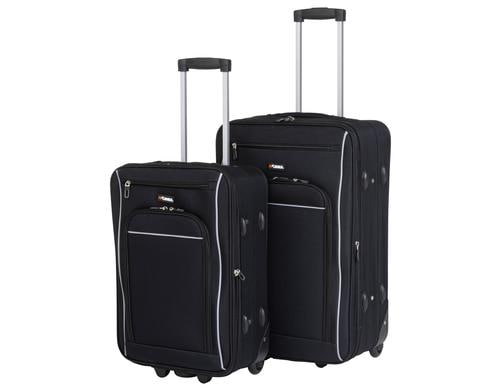 KOOR Trolley 2er Set schwarz 58/74cm, ABS, schwarz