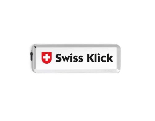 SWISS KLICK Nummernrahmen vorne Chrom glanz 8x30cm