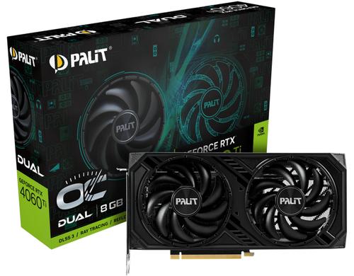 Palit RTX4060Ti Dual OC, 8GB GDDR6 GeForce RTX4060 Ti, 3x DP, 1x HDMI