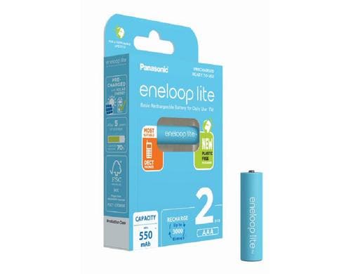 Panasonic eneloop lite BK-4LCCE/2BE 2er Pack AAA, 550mAh, 1.2V