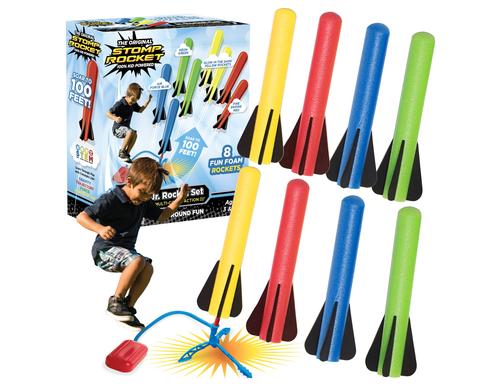 Stomp Rocket  Multicolor ab 3 Jahren, 8 Raketen, 4 Farben