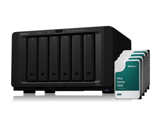 Synology DS1621+, 6-bay NAS inkl. 6x 4TB HDD Synology Plus HAT33x