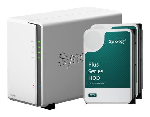 Synology DS220j, 2-bay NAS inkl. 2x 6TB HDD Synology Plus HAT33x