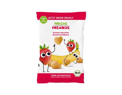 Freche Freunde Knusper-Herzchen Banane&Erdbeere 30g