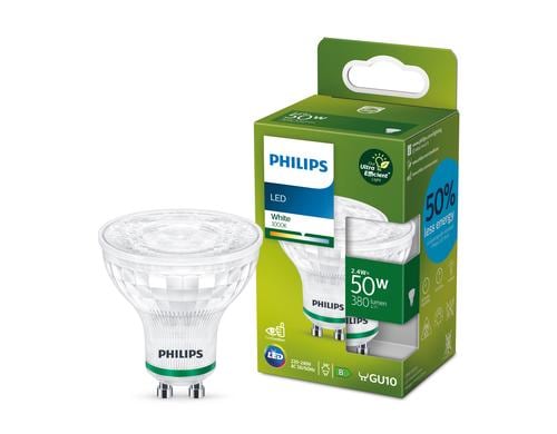 Philips LED Lampe 2.4W (50W) GU10, 380lm, 3000K, nicht dimmbar