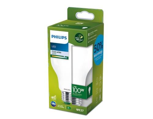 Philips LED Lampe 7.3W (100W) E27, A70, 4000K, matt