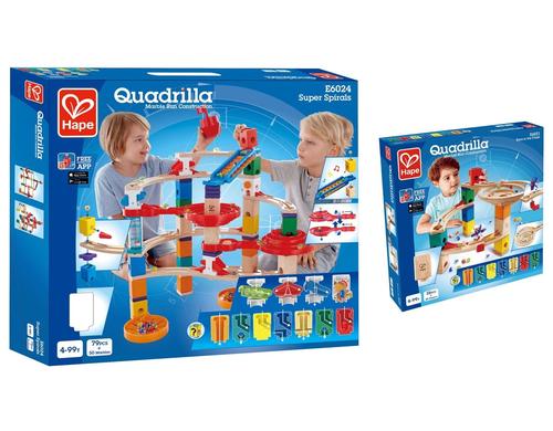 Hape QUADRILLA Super Spiralburg & Endspurt Bundle E6021 + E6024