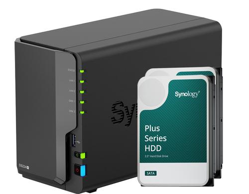 Synology DS224+, 2-bay NAS inkl. 2x 4TB HDD Synology Plus HAT33x