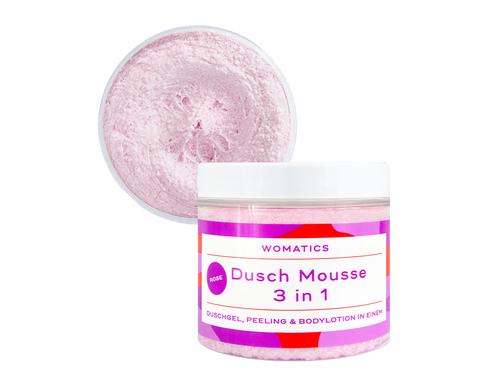 Womatics 3in1 Dusch Mousse ROSE