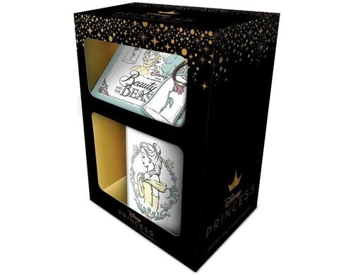 Disney Gift Box Schne und das Biest Tasse, Untersetzer, Schlsselanhnger