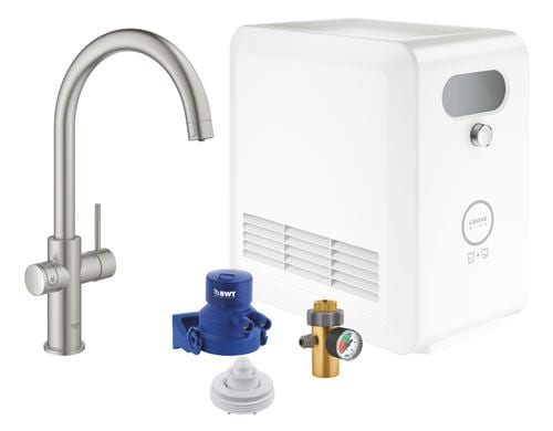 GROHE Blue Professional C-Auslauf Set supersteel