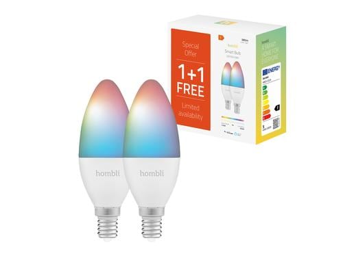 Hombli Smart Bulb E14 4.5W, 380lm, RGB + CCT, 2er