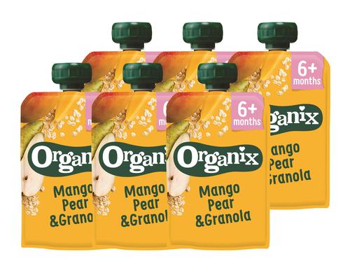 Hero Baby Organix Pouches Mango Birne Getreide 6x 100g