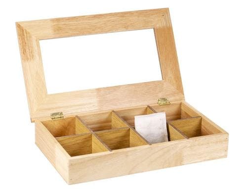 Kadastar Teebox Jasmin 33.5x20.3x6cm Gummibaum FSC Holz