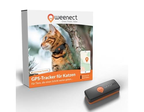 Weenect GPS-Tracker fr Katzen schwarz