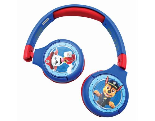 Paw Patrol 2in1 faltbare Kopfhrer Bluetooth & Kabelanschluss