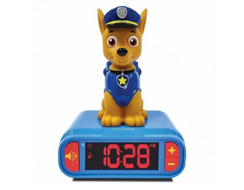 Paw Patrol Chase Wecker mit 3D Nachtlicht mit besonderen Klingeltnen