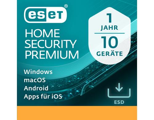 ESET HOME Security Premium - ESD Voll, 1yr, 10us, ML