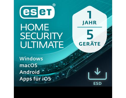 ESET HOME Security Ultimate - ESD Voll, 1yr, 5us, ML