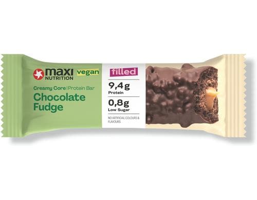 Maxi Nutrition Creamy Core Protein Bar Chocolate Fudge vegan, Riegel 45g