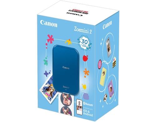 Canon Zoemini 2 marineblau Bundle inkl. ZP-2030 + Circle Stickers + Tasche