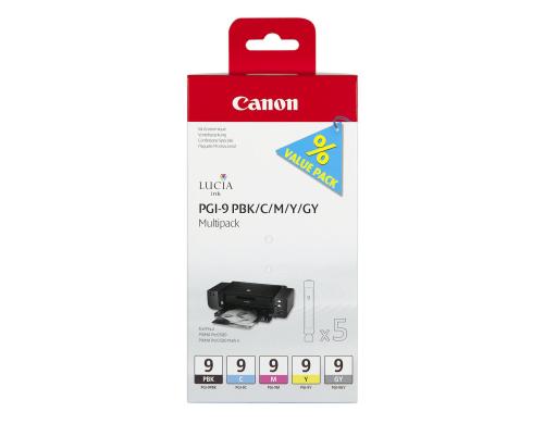 Tinte Canon PGI-9MUL Multi Pack Pack 5 STk. PBK/C/M/Y/GY, PIXMA Pro9500