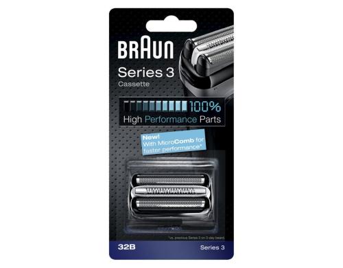 Braun Scherteile Kassette 32B fr Series 3 schwarz, Scherblatt mit Klingenblock