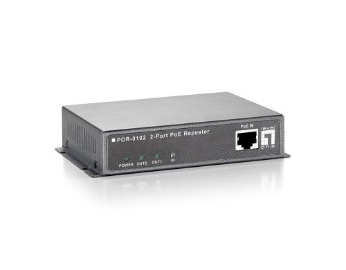 LevelOne POR-0102: 2xRJ45 PoE Extender,100m Keine eigene Stromversorgung ntig