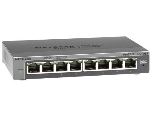 Netgear GS108E: 8 Port Switch 8-Port Gigabit Plus Switch