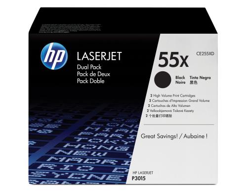 HP Toner 55X - Black 2er-Pack (CE255XD) Seitenkapazitt ~ 12'500 Seiten