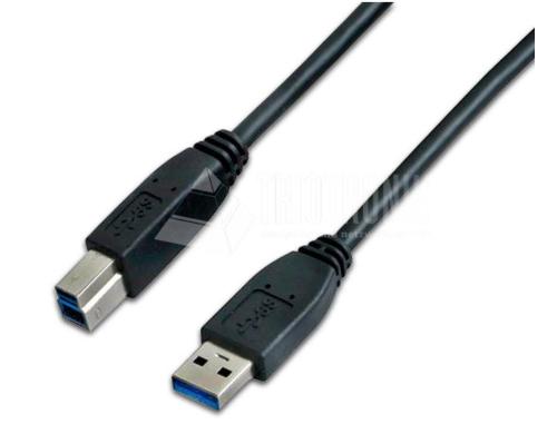 Wirewin USB3.0 Kabel, 5m, A-B, schwarz fr USB3.0 Gerte, bis 5Gbps