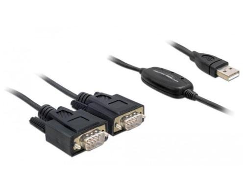 Schnittstellen Adapter USB auf 2x Seriell DB9 Stecker, FTDI Chipsatz,