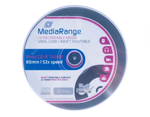 Mediarange CD-R 52x 80Min/700MB 50-Spindel Bis 52-fach,  Vinyl Discs