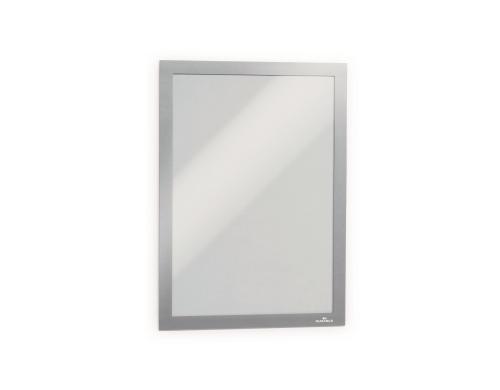 Durable Duraframe A4, silber, 2 Stck selbstklebende Informationsrahmen