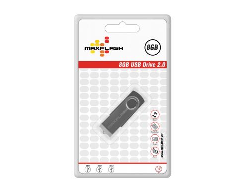 Maxflash Standard USB Drive 8GB lesen 8MB/s, schreiben 4MB/s, schwarz