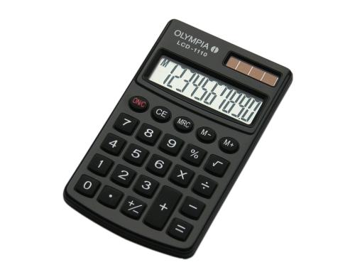 Olympia Taschenrechner LCD 1110 black Batterie- und Solarbetrieb