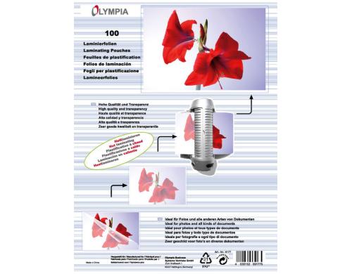 Olympia Laminierfolien DIN A5 125 Micron, Inhalt: 100 Stck