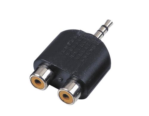 3.5 mm Stecker Stereo>2xCinchkupplung 