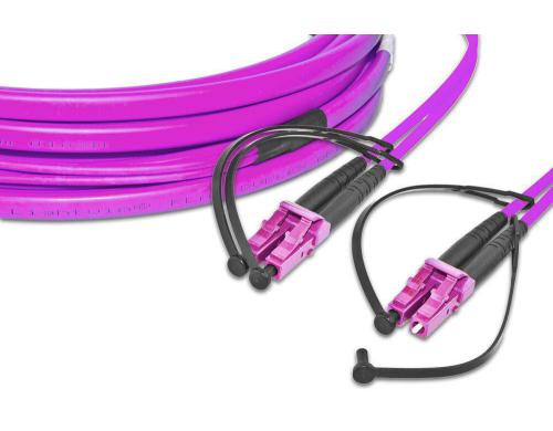 Lightwin LWL Duplex Patchkabel, 10Gbps, OM4 Multimode 50/125m, LC-LC, 50cm, Figur-0