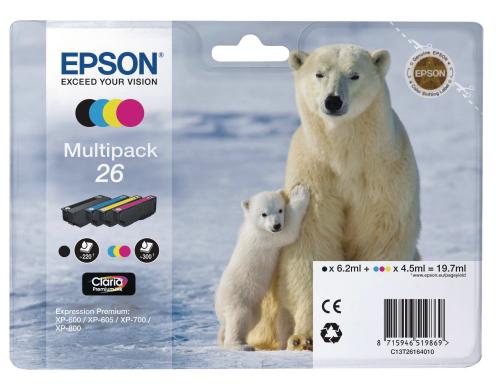 Tinte Epson T261640 Multipack, bk, c, m, y Expression Premium XP-600, XP-605