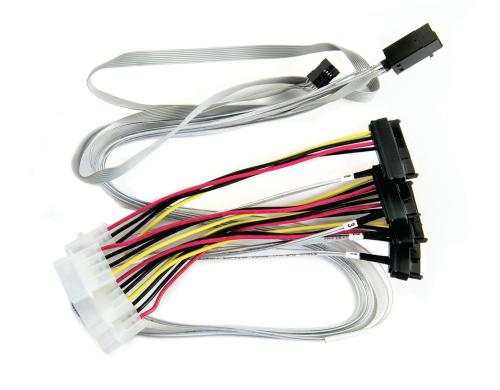 Adaptec HD-SAS Kabel: SFF-8643-4xSAS, 0.8m intern,mit Sideband, mit Molex Power