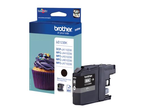 Tinte Brother LC-123BK, schwarz 600 Seiten