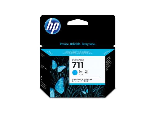 HP Tinte Nr. 711 - Cyan 3er-Pack (CZ134A) Tintenvolumen 3x 29ml