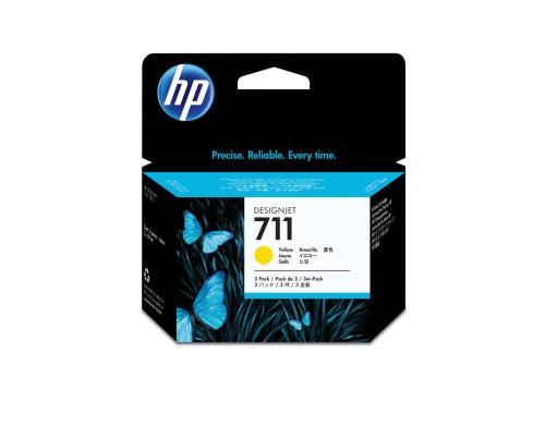 HP Tinte Nr. 711 - Yellow 3er-Pack (CZ136A) Tintenvolumen 3x 29ml