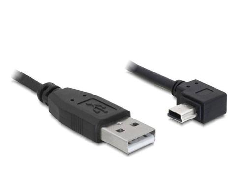 USB-mini-Kabel 1m A-MiniB,USB 2.0 Mini-B Stecker nach rechts gewinkelt