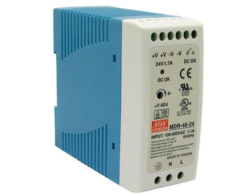 Mean Well DIN Rail Netzgert MDR-40-24, 24V - 1.7A - 40.8W