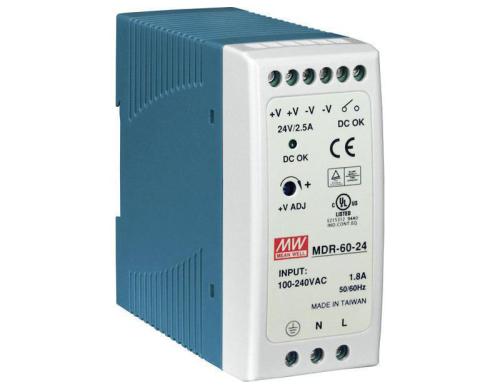 Mean Well DIN Rail Netzgert MDR-60-24, 24V - 2.5A - 60W